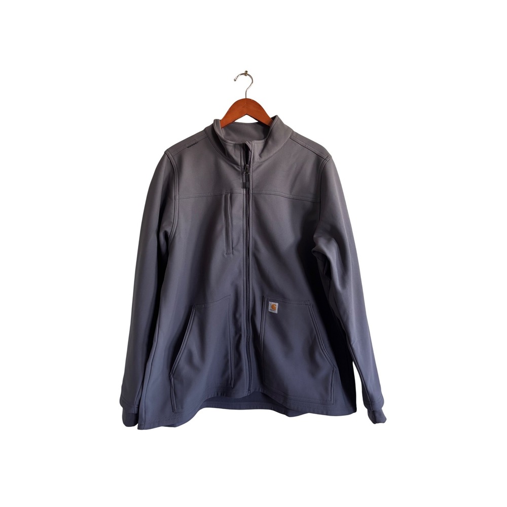 Carhartt Mens Gray Modern Fit Soft Shell Full Zip Jacket 2XL